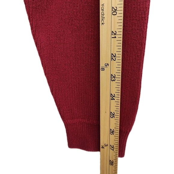 VTG Eddie Bauer men's pullover sweater, Tall XL, dark red, long slvs, crew neck - Picture 5 of 10